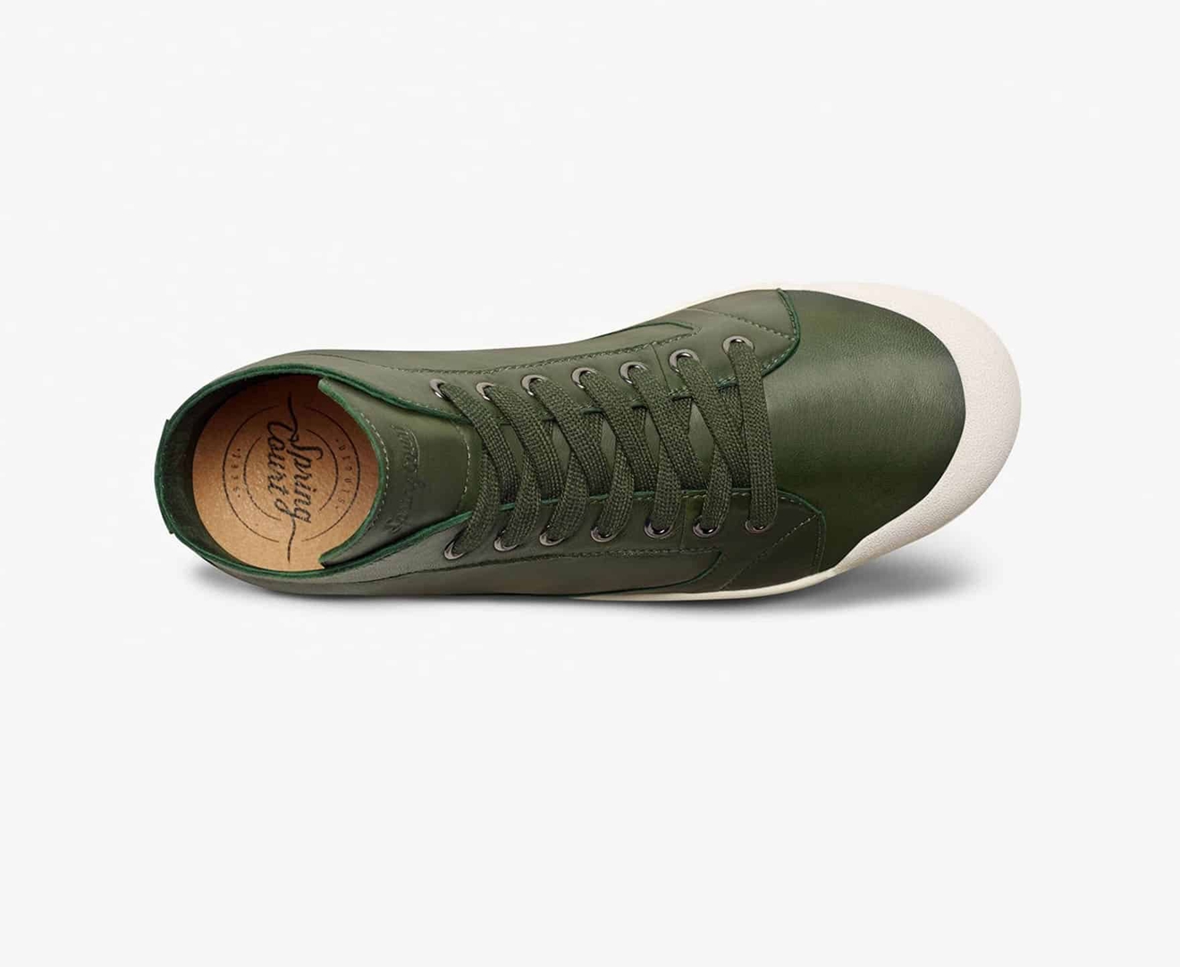 Spring Court M2 LAMBSKIN Men's Trainers Dark Green | South Africa-28EQFAKNM